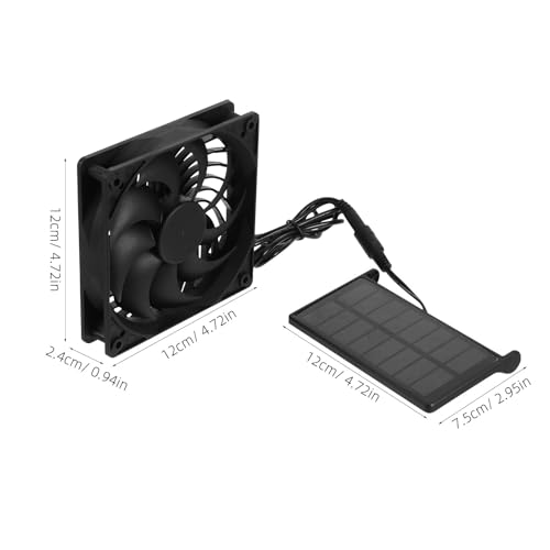 Ventilador solar para gallinero con panel de 3w extractor de aire mini 3