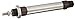 Parker P1A-S016DS-0050 Stainless Steel Metric ISO Air Cylinder, Round Body, Double Acting, Universal, Cushioned, 16 mm Bore, 50 mm Stroke, 6 mm Rod OD, Port