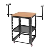 BANEBONE Rolling Planer Stand with Extension Rollers, 550 lbs Capacity Height Adjustable Tool Stand with 4 Wheels (2 Locking), Mobile Workstation for Woodworking, Heavy-Duty Planer Table
