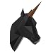 ENDARK Unicorn Head Wall Decor, Cardboard Animals Unicorn Wall Mount 3D Head Wall Decor, Ideal as DIY Activity, Wall Mount, Room Decor, Pre-Cut & Folds-Prepared Paper