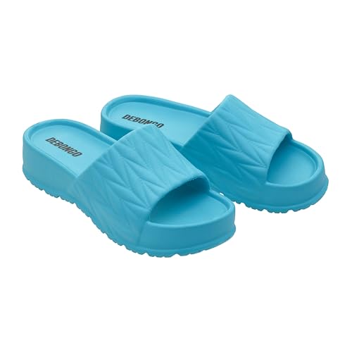 Image of DEBONGO Textured Comfortable Slider for Women | EVA Open Toe Sliders with Textured Upper and Cushioned Sole | Easy Slip-On Sandals for Relaxed Styling and Movement