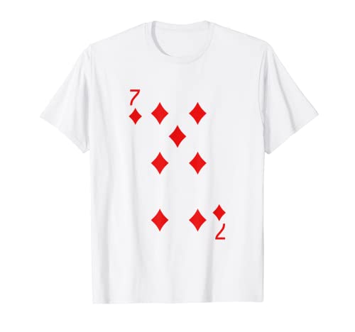 Seven Of Diamonds Deck Of Cards Costume d'Halloween T-Shirt