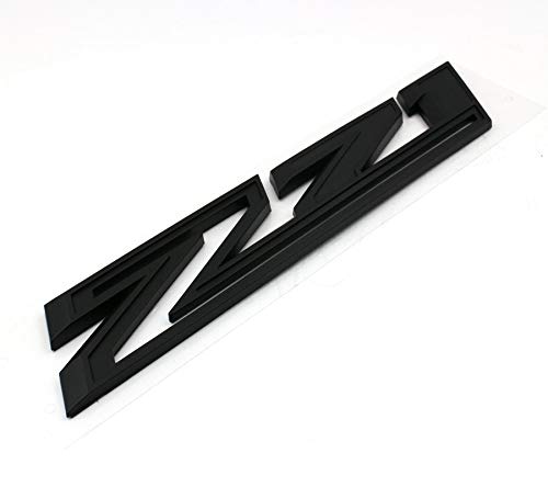 Image of 1PC 2019-2021 Silverado Z71 Emblem Badge 84632695 OEM Nameplate Replacement For 19-21 1500HD 2500HD 3500 HD (Matt Black)
