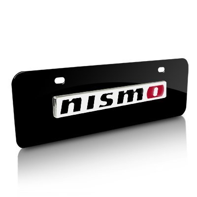 Nissan NISMO Half-size Black Metal License Plate