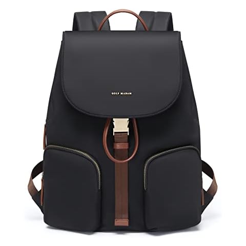 GOLF SUPAGS Laptop Backpack for Women College Computer Bag Work Travel Backpack Purse Fits 15 Inch Notebook (Black) Cover
