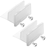 M6192 Sliding Shower Door Bottom Guide, 1/2 in. Channel, for use with up to 7/16 inch Thick Glass Panels (White 2 Pack)