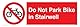 Schild Do Not Park Bike in Stairwell, 600 x 200 mm, L62