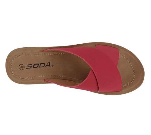 Image of Soda LUCY ~ Women Open Toe Flatform Platform Crisscross Band Upper Fashion Slide Sandals