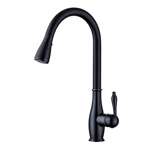 Mitigeur et robinet de cuisine noir à rotation 360 degrés pour évier moderne - 2