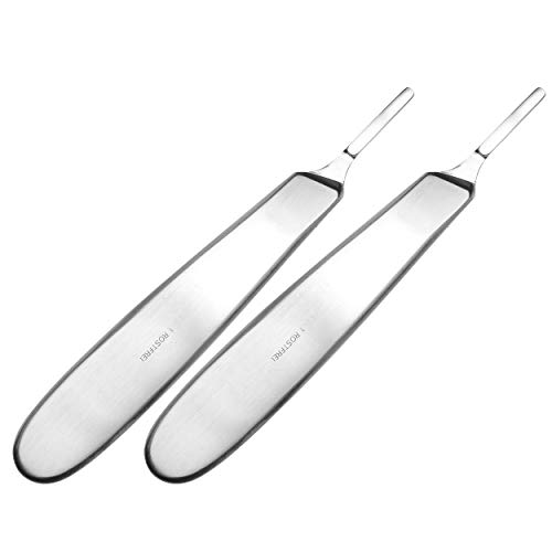 May Lot de 2 supports de scalpel avec poignée ronde figure n° 4 – Poignée de scalpel – Support de lame pour lames escamotables jetables – Acier inoxydable