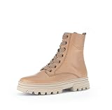 Gabor Damen Combat Boots, Frauen Stiefeletten,Wechselfußbett,Moderate Mehrweite (G),Booties,halbstiefel,Chino (Frottee),39 EU / 6 UK