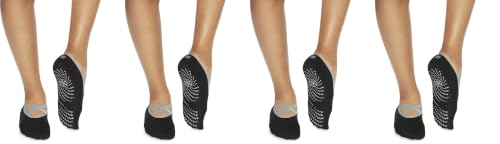 Gaiam Grippy Yoga Socks with Non-Slip Grip for Women – Barre, Pilates & Hot Yoga at Home for Added Balance and Stability | Single Pair, 2-Pack & 3-Pack