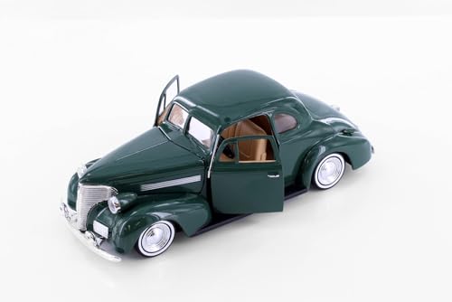 Modelo de Auto Clásico Coupe 1939 Verde 1:24 miniatura 2