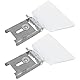 Agatige Bankschleifer Augenschutz, Augenschutz für Tischschleifer, Small Edelstahl Schild, Bench Grinder Eyeshield, 2Pcs 304 Small Edelstahlgehäuse Bench Grinder Eyeshield Attachment Zubehör