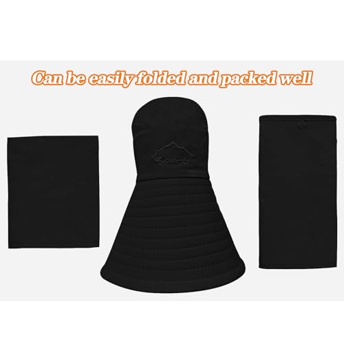 Sun Hats for Men Women Fishing Hat UPF 50+ Breathable Wide Brim Summer UV Protection Hat with Face Cover & Neck Flap - Image 5