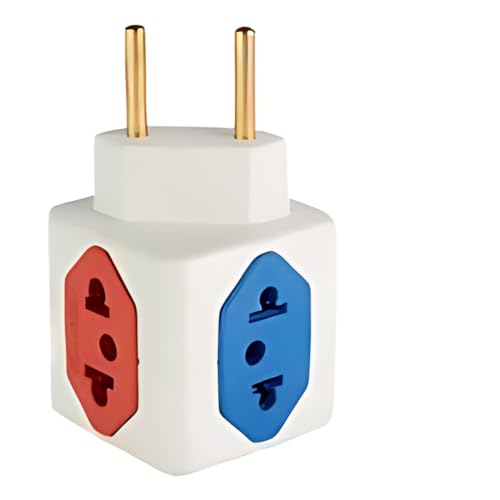 Adaptador Benjamin Cubo de Tomada, 3 Entradas 10A, 1 Entrada 20A, Plug Padrão 3 Pinos, Premium