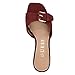 Guess Women's Dista Heeled Sandal, Dark Red Leather 600, 8.5