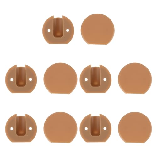 Briny River 5x Fijación Empotrada con Tapa Marrón para Muebles de Caravana Y Autocaravana Compatible con Orificios de 26mm Diseño de Montaje Empotrado