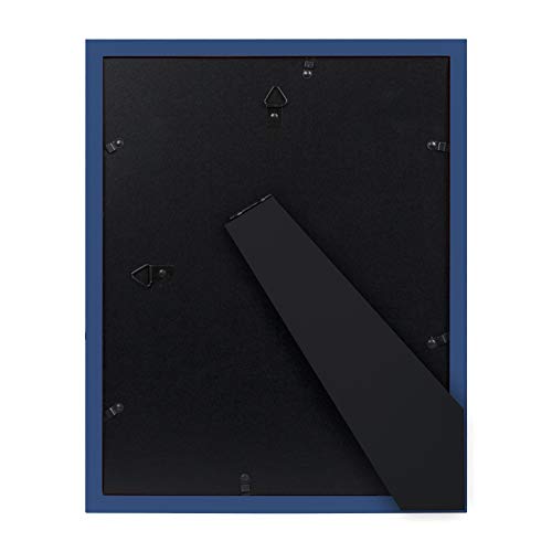 Beyond Your Thoughts Blue 11X14 With Matted For 8X10 Or 9X12 Real Wood + Real Glass (Hang/Stand) Picture Photo Frame For Wall And Table Top-Mounting Hardware Included(1 Pack) #TOP4