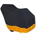 XYZCTEM Premium Snow Blower Cover Waterproof Outdoor 300D Oxford Fabric, Universal Fit Snow Thrower Cover, Covers for Snow Blower Against Water, UV, Wind, Outdoor Protection (Black&Orange)