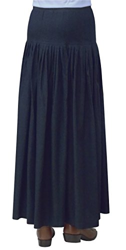 Baby'O Women's Original Biz Style Ankle Length Long Denim Skirt2