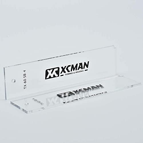 Xcman Snowboard Ski Waxing Plastic Scraper 4Mm Thick(Clear) - Corner Notch For Edge Cleaning - 2Pack #TOP3