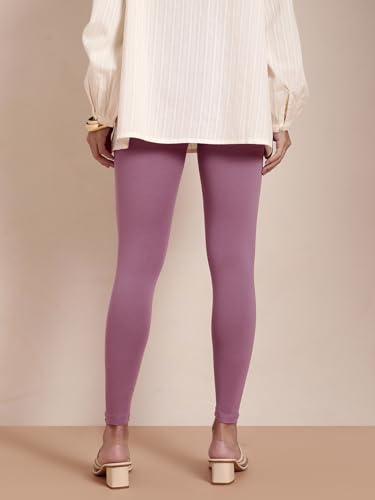 Image of TWIN BIRDS Super Stretchable Cotton Elasthane Fabric Ankle Length Leggings for Women