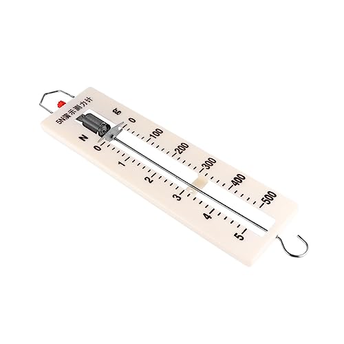 VILLFUL 1pc Spring Dynamometer Mechanic Tool Grams Weight Scale Scientific Experiments for Children Spring Balance Scales Tubular Spring Scale Physical Scale Tester Scale Metal White