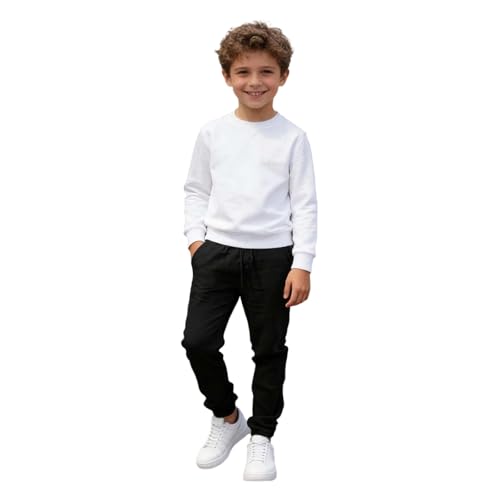Pantalones de niño para colegio y juegos diarios con cintura elástica transpirable