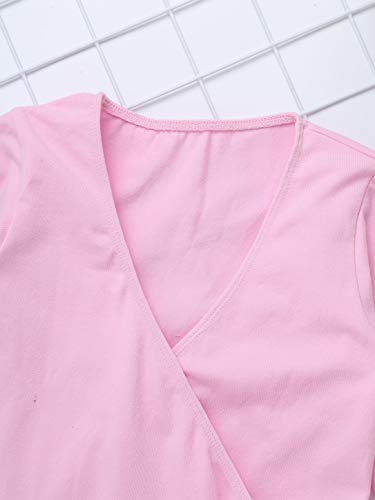 JanJean Kids Little Big Girls Ballet Dance Crossover Cardigan Classic Long Sleeve Dance Sports Gymnastic Wrap Top Dancewear3