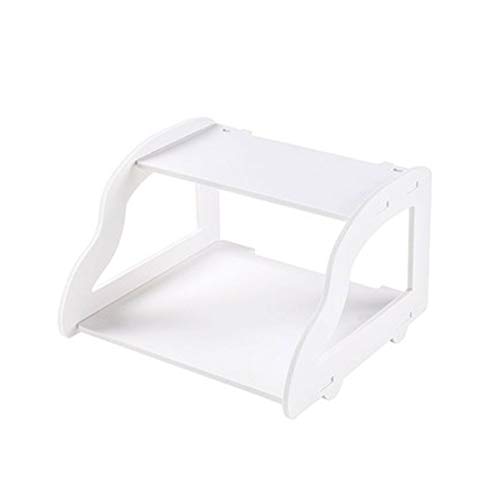 Stanze Freies Settop-Box Fernsehhintergrundwand Schwimmendes Regal, Holz-Kunststoff-Plattenlagerungsgestell for CD-Player-Router Weiß 1029