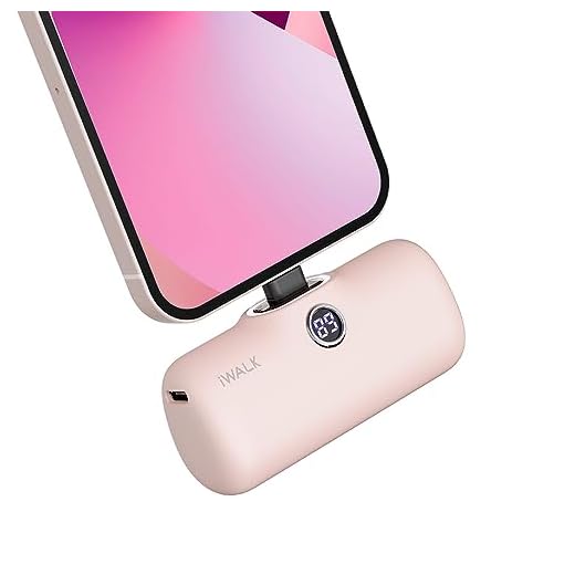 iWALK Mini Chargeur Portable 4800mAh, Batterie Externe Charge Rapide 4800mAh, Compacte et Jolie, Compatible avec iPhone 14/14 Pro Max/iPhone SE/13/13 Pro/12 Pro/12 Pro Max/11 Pro/XR/X/8/Plus