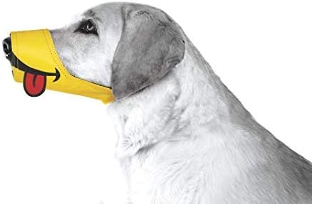 Cesar Millan Funny Muzzle, Smiley, Size 1, Yellow