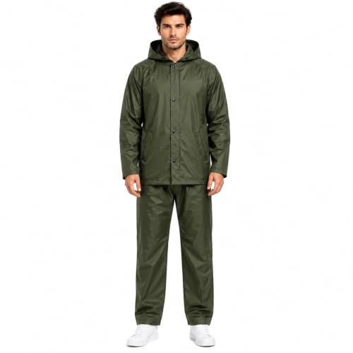 Image of Romano nx Men's 100% Waterproof Raincoat, Hooded, Reversible Double Layer, 3 Years Warranty