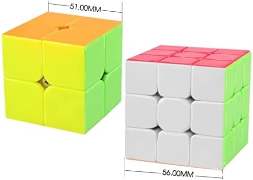 Coogam Qiyi Speed Cube Bundle 2x2 3x3 Magic Cube Set Qidi s 2x2 Warrior W 3x3 Stickerless Puzzle Toy Pack