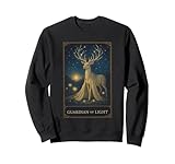 Guardian of Light Celestial Deer Ethereal Night Sky Animal Sweatshirt