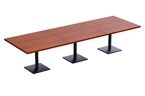 Mahmayi Ristoran Bar Table Square Base - 12 Seater Cocktail Bistro Table for Pub, Living Room, Dining Room - Ideal for Home & Commercial Kitchen Organization, Workspace Enhancement - Apple Cherry