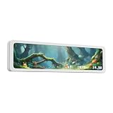 Thermalright Trofeo Vision 11.3 LCD White, 11.3-inch Full-Color LCD Magnetic Display Screen, 1920x400 Resolution, Easy to Install,Master CPU/GPU Temperature(White)
