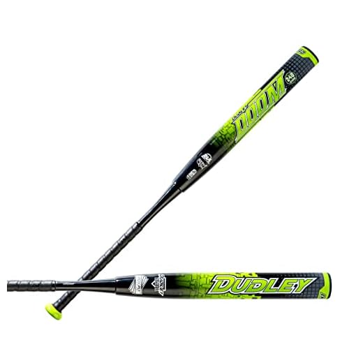 Dudley Doom End Load USSSA Slowpitch 240 Series Softball Bat 26 oz, Black/Green