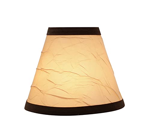Image of Aspen Creative 32121-5A Small Hardback Empire Shape Chandelier Clip-On Lamp Shade Set (5 Pack), Transitional Design in Beige, 6 inch bottom width (3 inch x 6 inch x 5 inch)