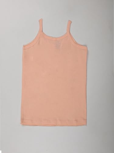 Image of KiddoPanti Girls 100% Cotton Rib Solid Camisole Tank Top Pack of 3