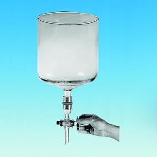 ACE Glass 7272-34 Addition Funnel, Pilot Size, Complete with #25 PTFE Coupling and 8 mm Bottom Glass Stopcock Adapter with PTFE Plug, 9.5 L Capacity