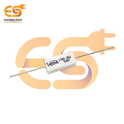 Image of 15 Ohm (Ω) 5 Watt Fusible Ceramic Cement Power Resistor Pack of 5pcs