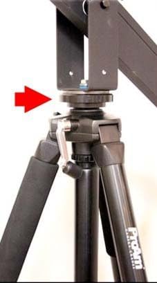 ProAm USA 360 Degree Panning Bearing Mounts Camera Crane to 3/8" Tripod Legs