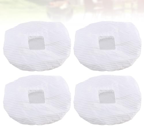 Levemolo 4 Pcs Anti-Static Cap Lightweight Polyester Work Hat with Breathable Mesh Window for Men and Women in Polymer Plant and Workshop Environments White — view 8
