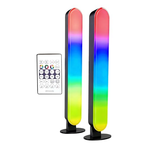 Barra de luz LED RGB - 2 piezas dispositivo de iluminación ambiental, luz de ambiente de oficina, para jugadores, creadores de contenido, amantes de la tecnología, dormitorio, oficina y apartamento
