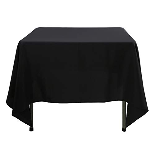 Waysle Square Tablecloth - 70 x 70 Inch - Black Table Cloth