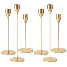 Druuzyl 6 Candelabros Dorados para Velas 33/29/23c...