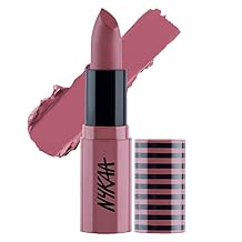 أحمر شفاه كريمي غير لامع من Nykaa Cosmetics So Creme - لون شفاه يدوم طويلاً للنساء - أحمر شفاه خفيف الوزن بملمس مخملي - Game On - 0.1 أونصة