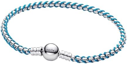 Pandora Women's Braided sterling silver box chain bracelet with